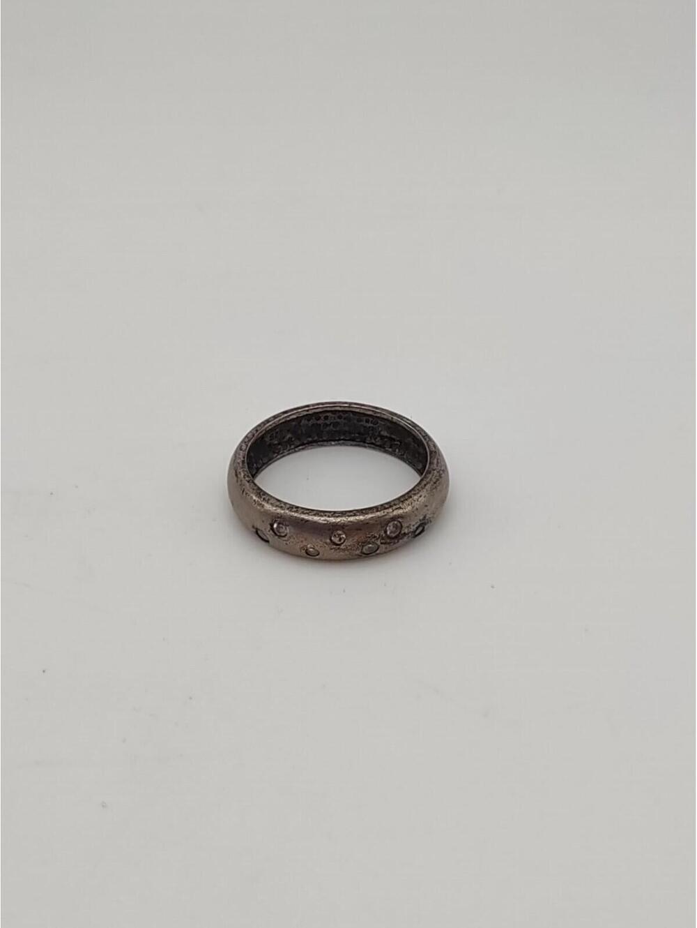 Sterling Silver CZ Band Ring Size 10 Wide 925